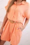 Дамски муселинов комплект от две части с риза и къси панталони с колан, 9цвята , снимка 5