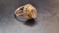 Златен пръстен 583 с естествен камък - винтидж, снимка 17