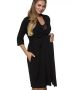 Халат за бременни в черен цвят 3131 Lupoline (008), снимка 1 - Дрехи за бременни - 45780517