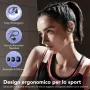 Tukio Wireless Earbuds, Ear Buds 80H Playtime with Earhooks, Bluetooth 5.3 слушалки с 4 ENC микрофон, снимка 5