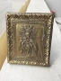 Стара настолна месингова икона - Богородица, снимка 7