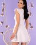 Бяла мини рокля Cantan Merribel (008), снимка 2