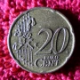 Монета 20 евро цента от Нидерландия 2001 , снимка 2