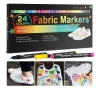 Комплкет арт маркери за текстил APOGO 24 цвята, водоустойчиви перманентни маркери за рисуване , снимка 1
