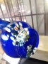 Невероятна голяма ваза Мурано стъкло кобалт, снимка 4