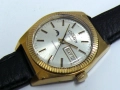 Съветски CORNAVIN/РАКЕТА Позлатен Мъжки ръчен часовник, работещ. Ден/Дата, снимка 3