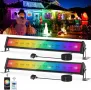NATPOW 50 W RGB прожекторна лента, LED с дистанционно и приложение, IP66, 2 броя, снимка 1