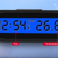 Дигитален часовник  термометър за автомобил, снимка 4 - Аксесоари и консумативи - 45282552