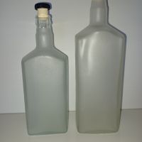Матирани стъклени бутилки, снимка 3 - Буркани, бутилки и капачки - 44185561
