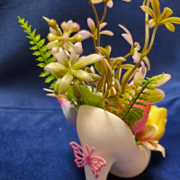 Гипсова обувка със сапунени цветя подходящи за бал края на учебната година подарък, снимка 1 - Други услуги - 44985070