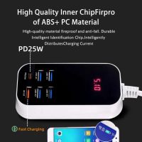 PD QC3.0 Бърза зарядна станция ,USB станция за зареждане на телефон 6 порта, снимка 3 - Оригинални зарядни - 46087356