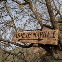 Декоративен дървен знак "FARMERS MARKET" , снимка 6 - Декорация за дома - 45062320