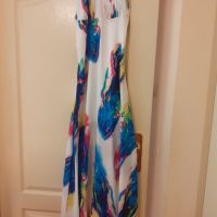 Прекрасна дълга пъстроцветна рокля за лятото, снимка 3 - Рокли - 44080128