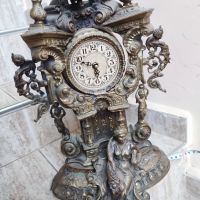 Каминен бронзов часовник, снимка 4 - Стенни часовници - 45508446