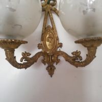 Стари бронзови лампи за стена. , снимка 6 - Лампи за стена - 45591524