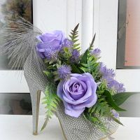 Обувка с цветя и перли, снимка 2 - Подаръци за сватба - 45350081