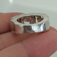 красив сребърен пръстен с камъни, снимка 2 - Пръстени - 45455725