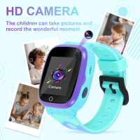 Детски интелигентен часовник LBS Tracker със SOS Anti-Lost Math Game Call Camera Touch Screen, син, снимка 2 - Детски - 45062732