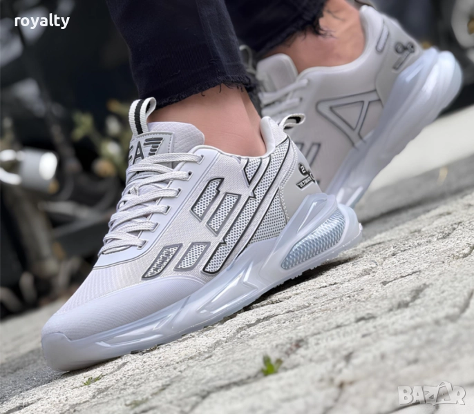 Мъжки Маратонки Armani - Uktimate C2 - Бяло и Черно, снимка 1