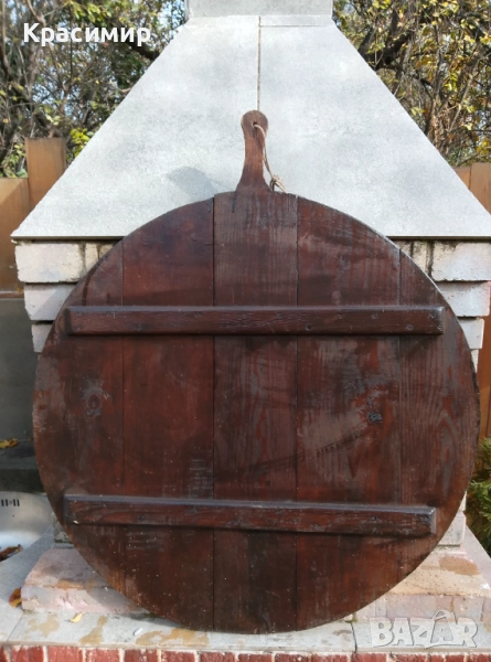 Дървен сач от едно време Размер 77/77см., снимка 1