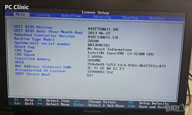 За части Lenovo B590 intel core i3 3130M | DDR3 | 15.6 inch | 1366 x 768 pixels |лаптоп/laptop, снимка 1