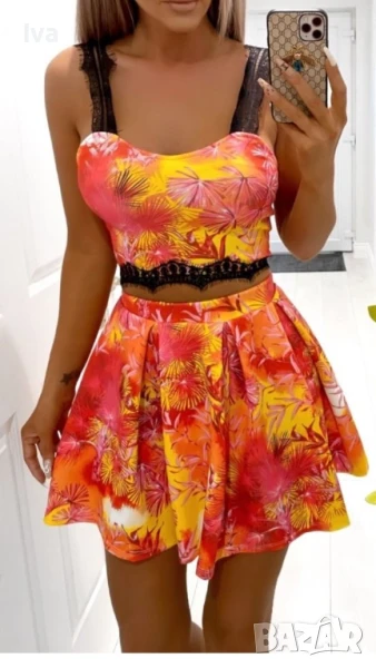 НАМАЛЕН! Сет с модерен принт Alessa - различни размери, снимка 1