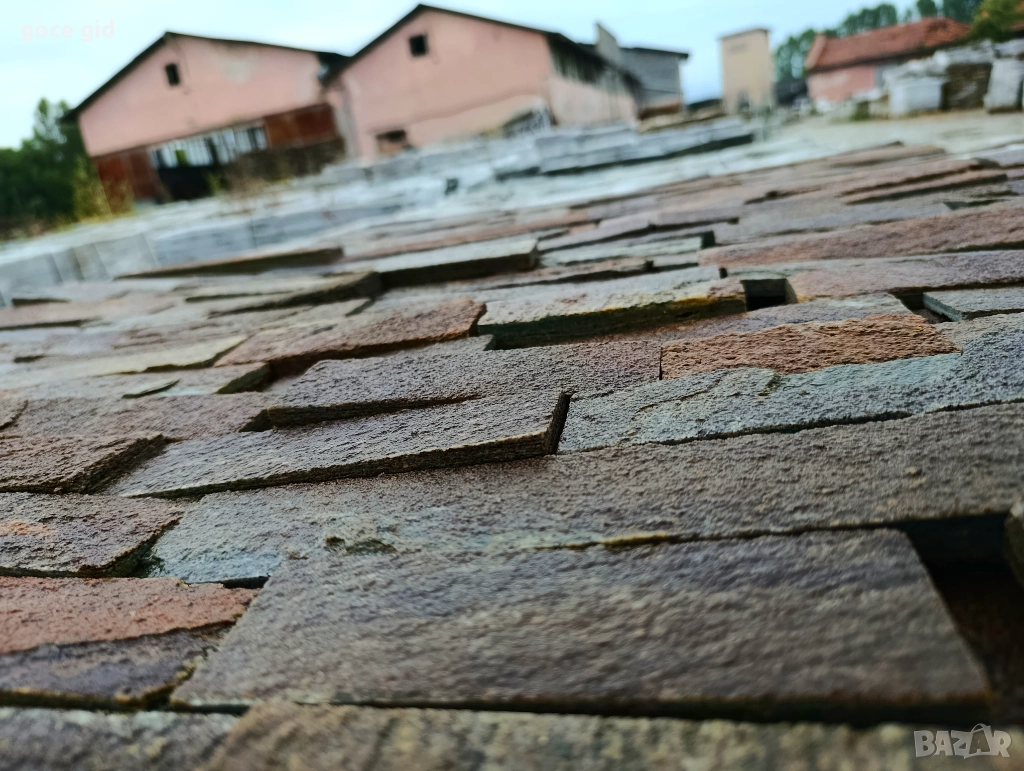 Кафяв естествен камък (гнайс) - тухлички и плочи | Топ цена, бърза доставка, снимка 1