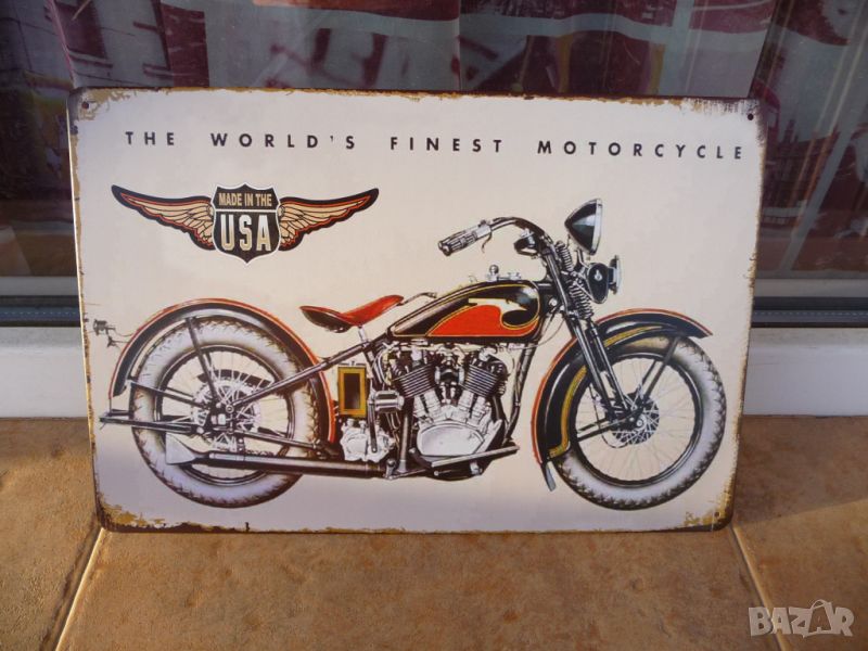 Метална табела мотор Харлей Даейвидсън Harley Davidson retro, снимка 1