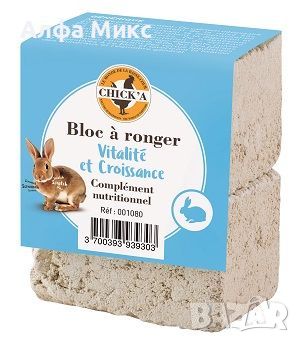  CHICK'A минерално блокче за зайци и гризачи, 2 блокчета по 100гр, Арт.№: 001080, снимка 1