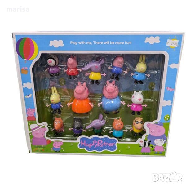 Фигури семейство Peppa Pig герои 14 броя, комплект 49390, снимка 1