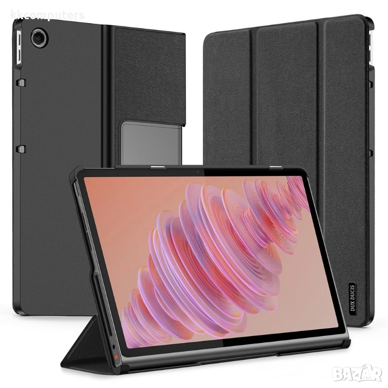 DUX DUCIS Кожен Калъф със Стойка за Lenovo Tab Plus + Протектор, Удароустойчив, Авто събуждане/заспи, снимка 1