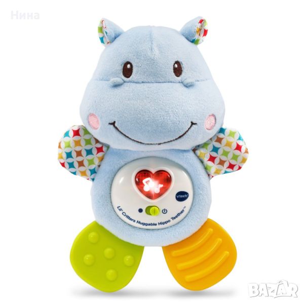 Vtech Happy Hippo - музикална, забава, плюшена чесалка, снимка 1