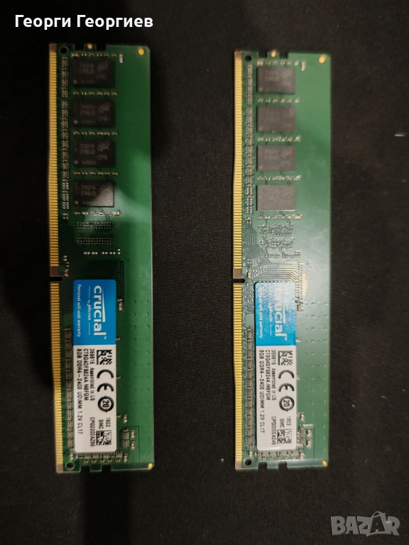 16GB (2x8GB) DDR4 2400 Crucial, снимка 1