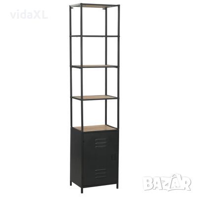 vidaXL Библиотека, масивна дървесина и стомана, 40,5x32,5x180 см（SKU:246425, снимка 1