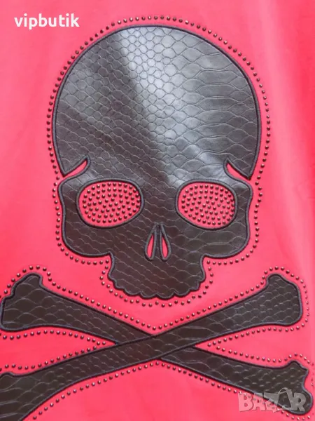 тениска нова кожено лого,камъчета, снимка 1