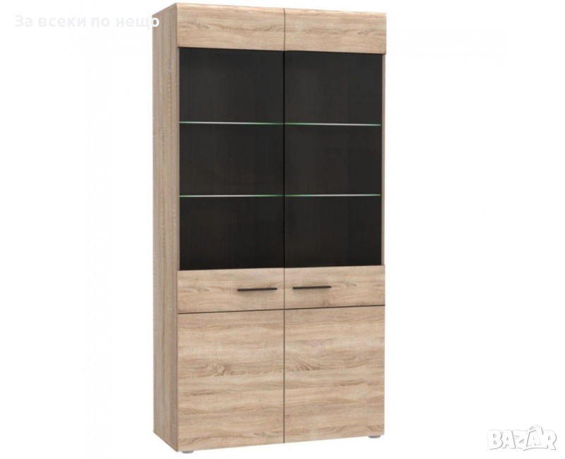 Витрина висока SOLO 2W дъб сонома Код P1732, снимка 1