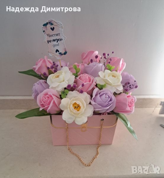 Чанта със  сапунени  цветя. , снимка 1