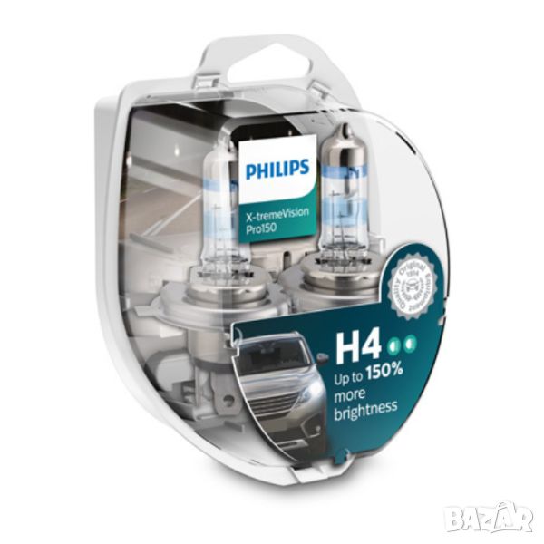 PHILIPS H4 X-TREME VISION PRO150 халогенни крушки, снимка 1