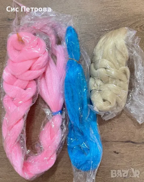 Канекалон - едноцветни плитки/удължения, снимка 1