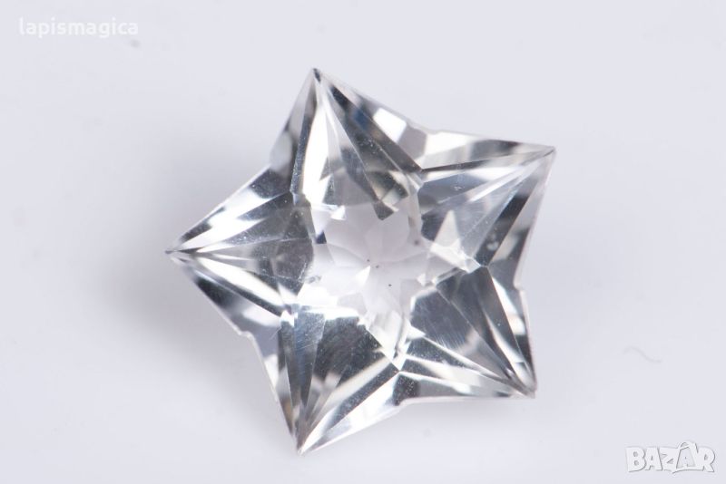 Бял топаз 1.21ct IF звезда шлифовка, снимка 1