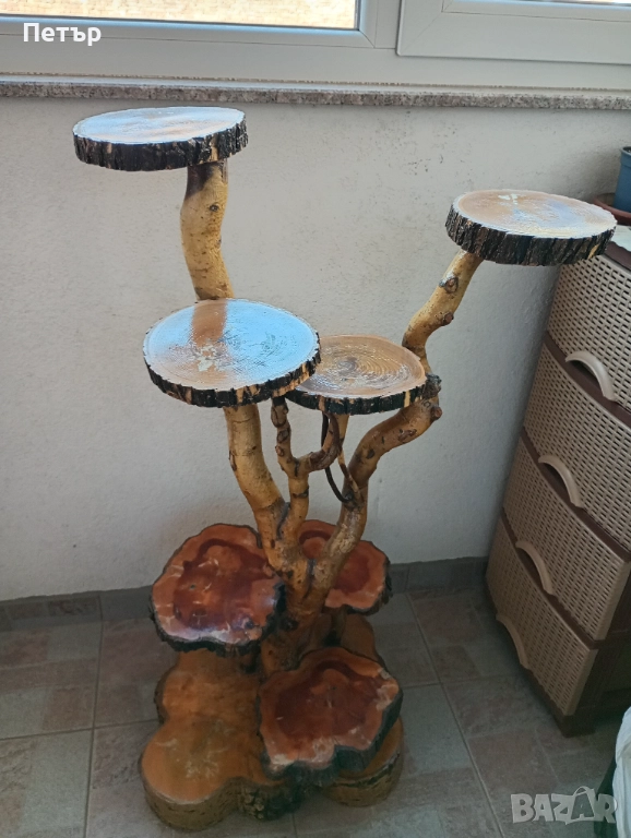 Естествен цветарник от дърво , снимка 1