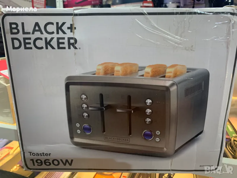 Тостер BLACK&DECKER BXTO1960E 1960W / Тостер за 4 филии, снимка 1