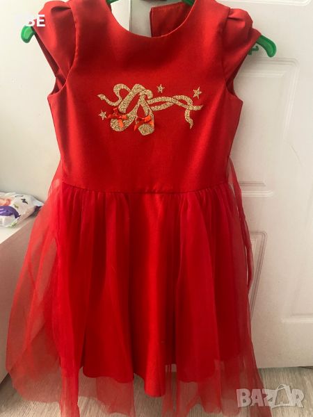 Детска червена рокличка , снимка 1