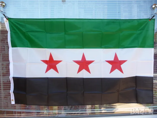 Ново Знаме на Сирия Дамаск арабска араби Близкия изток Азия 