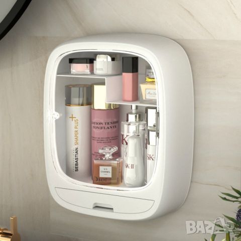 Висящ шкаф за баня, предназначен за съхранение на кремове, грим и разнообразна козметика. Подходящ з, снимка 4 - Шкафове - 46421133