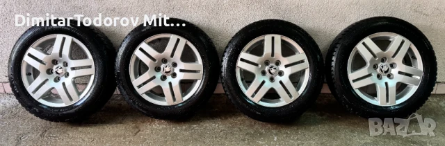 Оригинални ал. джанти 15" с зимни гуми Continental 185/60/15, снимка 1