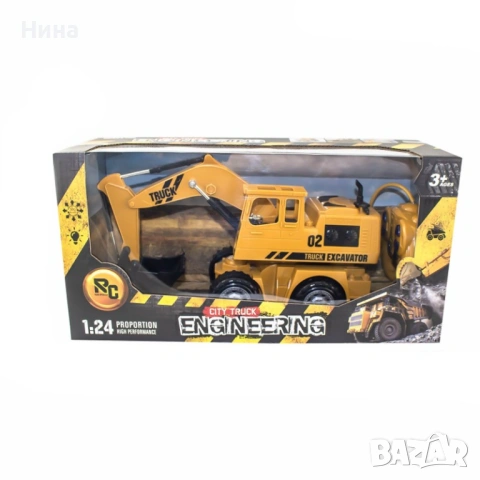 Радиоуправляем багер със зареждаща се батерия, мащаб 1:24, снимка 2 - Коли, камиони, мотори, писти - 54188000
