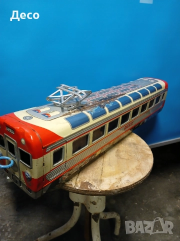 Стара японска тенекиена играчка трамвай., снимка 4 - Колекции - 52257049