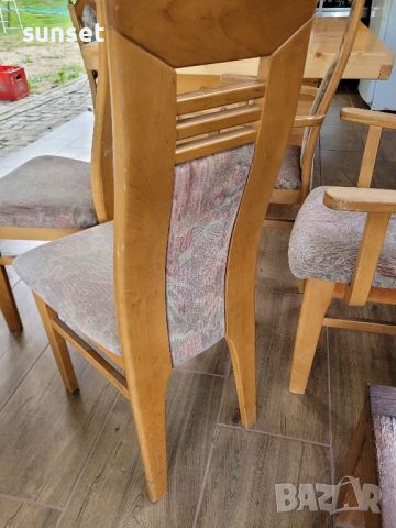 трапезни дървени СТАРИННИ, автентични столове, омекотени- 4 бр. ( 2 бр с подлакътници), снимка 6 - Столове - 46343623