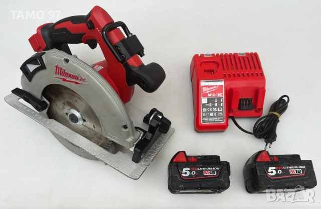 Milwaukee M18 BLCS66 - Акумулаторен безчетков циркуляр 2x18V 5.0Ah